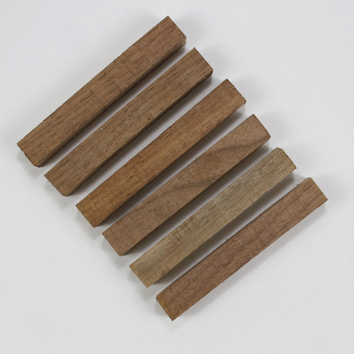 Black Walnut Pen Blanks, Set of 6, 6" Long - Stock #40299