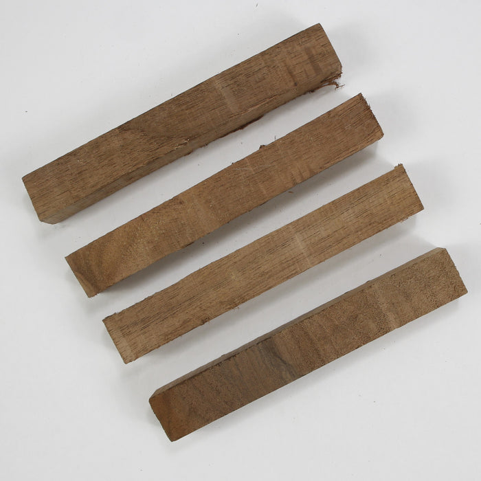 Black Walnut Pen Blanks, Set of 4, 6" Long - Stock #40302