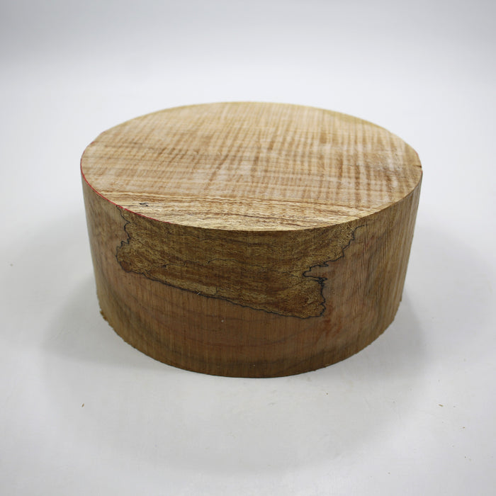 Maple Flame Spalted Round 6.9" x 3.1" Thick - Stock #40334