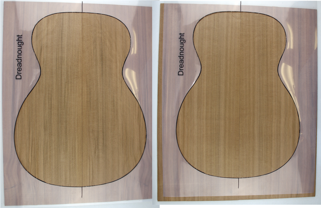 2 Red Cedar Dreadnought Acoustic Tops, 4.7mm (0.18") Thick - Stock #40942