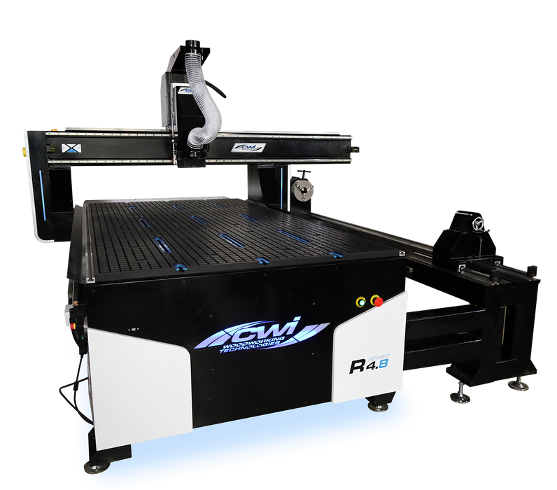 Basic R4.8 CNC Router 4' x 8' w. Rotary Attachment