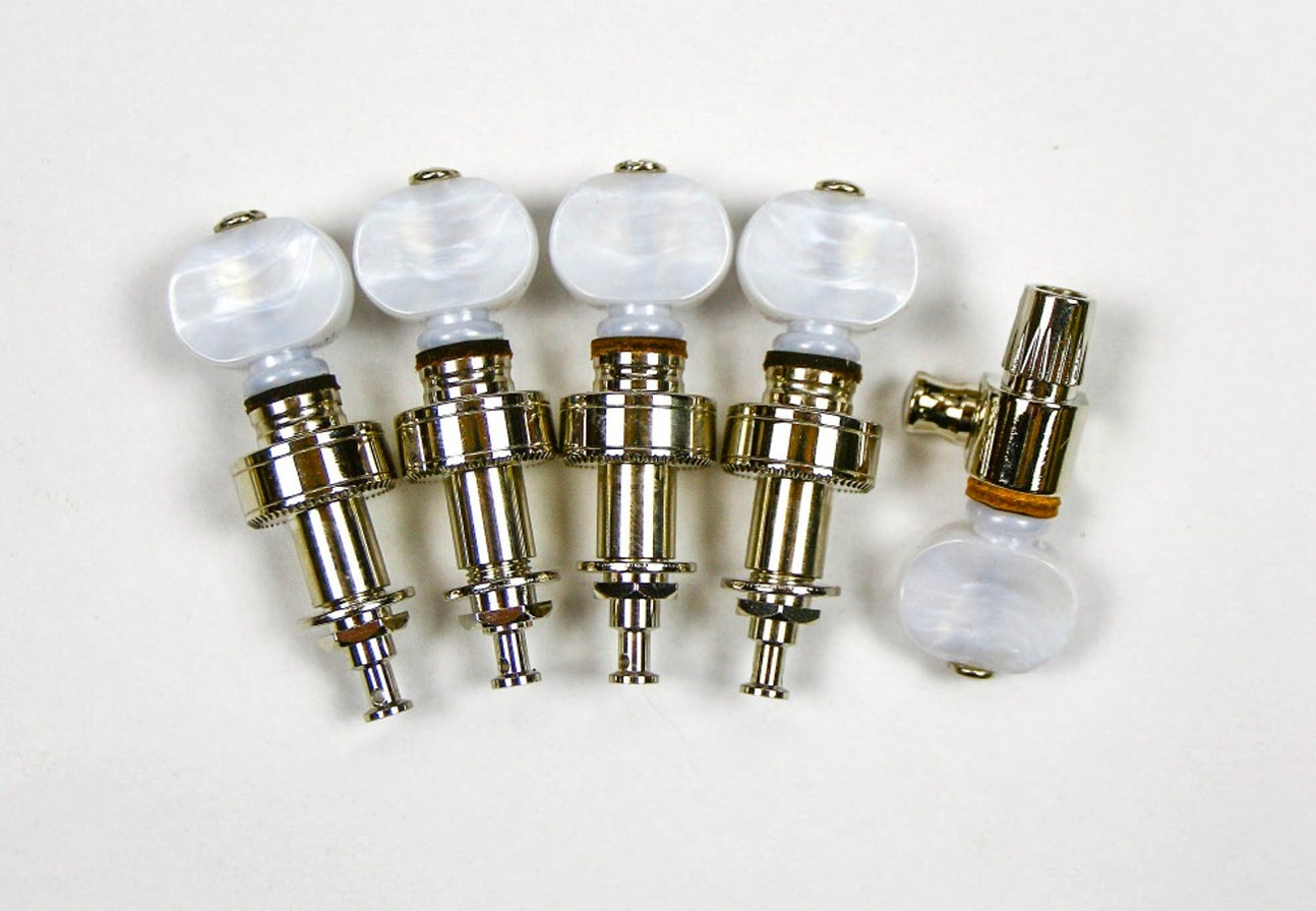 Hipshot Banjo Tuning Machines + 5th String (4 + 1) HS1100 WHITE PEARL