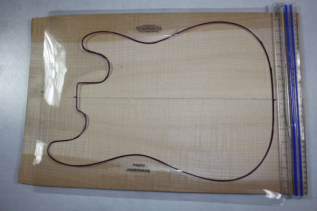 Maple Flame Guitar set, 0.25" thick (+3A FIGURED) - Stock# 3-0084