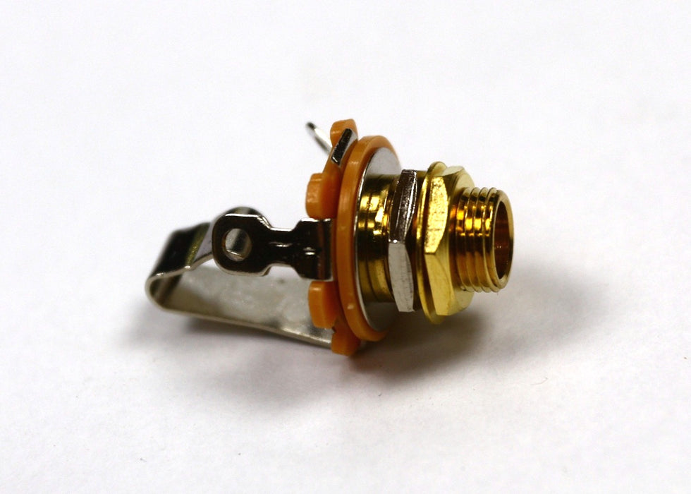 Output Jack - Mono, Gold, 8.8mm dia.