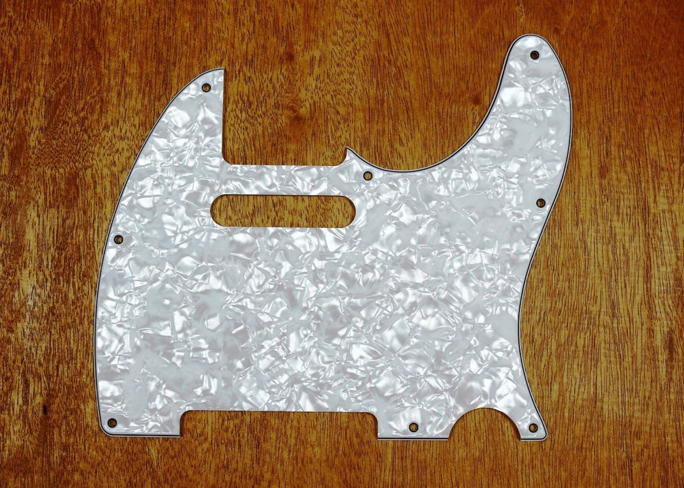 3 Ply White Pearl Telecaster Pickguard