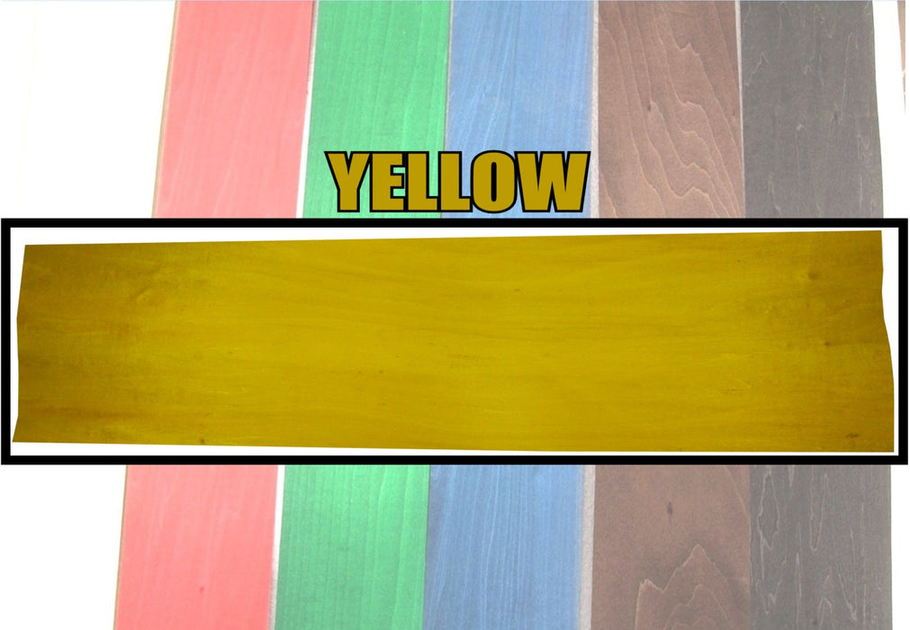 Pressure Dyed Veneer, 0.5mm x 200mm x 850mm - Yellow